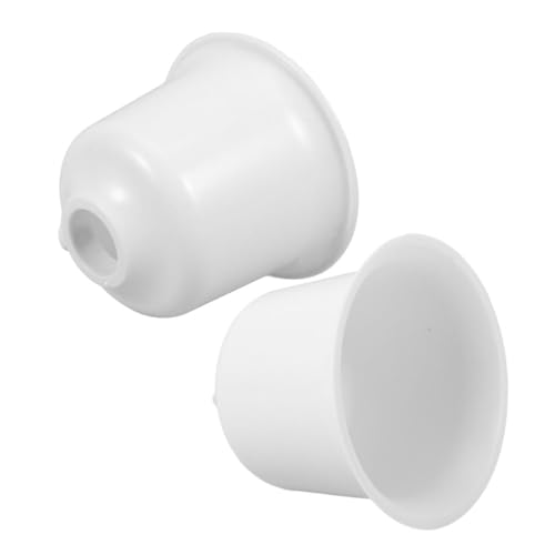 Yardenfun 2 Stück Deckenventilator-Staubschutz Lüfterabdeckung Austausch des Baldachins Deckenventilatorkappe Baldachin für die Deckenventilatorbefestigung Deckenabdeckung Plastik Weiß von Yardenfun