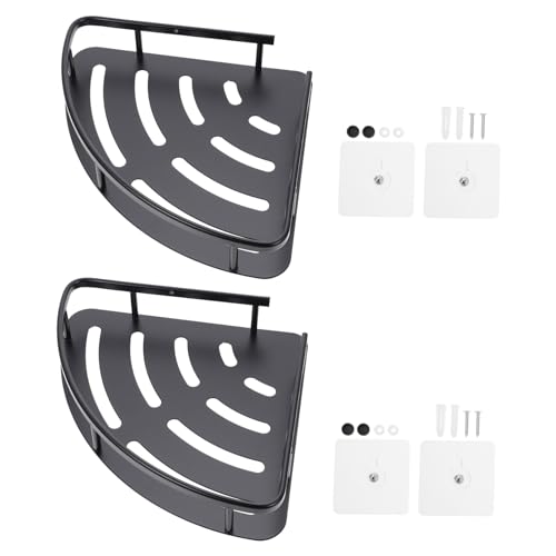 Yardenfun 2 Stück Eckregal Badezimmer ohne Bohren Aluminium Schwarz und Glänzend Platzsparendes Dreieckiges Aufbewahrungsregal für Küche und Dusche Spurenfreie Montage Große Kapazität Yardenfun 2 Stück Eckregal Badezimmer ohne Bohren Aluminium Schwarz und Glänzend Platzsparendes Dreieckiges Aufbewahrungsregal für Küche und Dusche Spurenfreie Montage Große Kapazität von Yardenfun