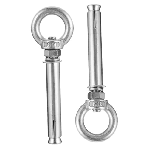 Yardenfun 2 Stück Edelstahl Expansion Schrauben mit Geschlossenem Haken Korrosionsbeständige Ankerbolzen für Betonwand Sicherer Wandbefestigungsbolzen für Vielseitige Anwendungen Yardenfun 2 Stück Edelstahl Expansion Schrauben mit Geschlossenem Haken Korrosionsbeständige Ankerbolzen für Betonwand Sicherer Wandbefestigungsbolzen für Vielseitige Anwendungen von Yardenfun