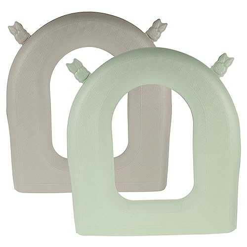 Yardenfun 2 Stück Eva Toilettensitzauflagen wasserdichte Waschbare Toilettendeckel für U und O Form Dicke Polster für Optimalen Hygienisch und Wiederverwendbar von Yardenfun