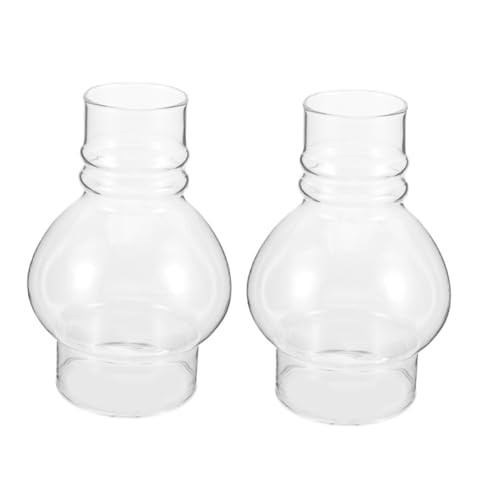 Yardenfun 2 Stück Glaslampenschirm Rund Ersatz für Petroleumlampe Kaminglas Langlebig Dekorativ für Öllampe Vintage Öllampenabdeckung Zuhause Tischleuchte Yardenfun 2 Stück Glaslampenschirm Rund Ersatz für Petroleumlampe Kaminglas Langlebig Dekorativ für Öllampe Vintage Öllampenabdeckung Zuhause Tischleuchte von Yardenfun