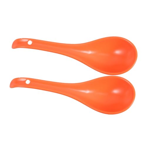 Yardenfun 2 Stück Japanische Keramik Suppelöffel mit abgerundeten Kanten Elegant Vielseitig für Nudeln Reis Salate Spülmaschinenfest für Zuhause Kantinen von Yardenfun