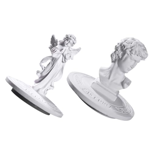 Yardenfun 2 Stück Kerzenaufsätze David Statue und Statue Dekorative Duftkerzenabdeckung für Kerzengläser Perfektes Zubehör zur Verschönerung Ihrer von Yardenfun