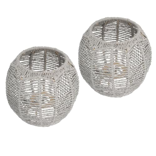 Yardenfun 2 Stück Kleine Lampenschirme aus Imitations juteseil Rustikale Holz optik Stabile Handgewebte Pendelleuchten abdeckung Vielseitig für Esszimmer Restaurant Wohnzimmer Geeignet Yardenfun 2 Stück Kleine Lampenschirme aus Imitations juteseil Rustikale Holz optik Stabile Handgewebte Pendelleuchten abdeckung Vielseitig für Esszimmer Restaurant Wohnzimmer Geeignet von Yardenfun