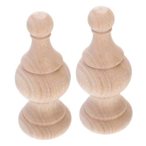 Yardenfun 2 Stück Massivholz Geschnitzte Dekorative Säulen Möbel Endstücke Unbehandelte Endstücke Heimdekoration Für Bettpfosten Treppen von Yardenfun