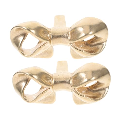 Yardenfun 2 Stück Messing Schubladenknöpfe Schleifenform Vintage Stil Robuste Metallgriffe Dekorative Möbelknöpfe für Kommode Schrank Einfach zu Montieren von Yardenfun