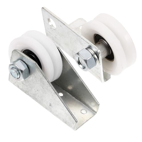 Yardenfun 2 Stück Schiebetürrollen Kohlenstoffstahl Pulley für Schrank und Glastüren Lautloser Türbeschlag für Einfache Montage und Langlebige Nutzung von Yardenfun