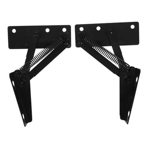 Yardenfun 2 Stück Schwarze Sofa Bett Scharniere Teiliges Stabile Möbelbeschläge Klappbare Verbindungsstücke für Sofas und Betten Robuste Eckhalterungen für Multifunktionale Wohnräume von Yardenfun