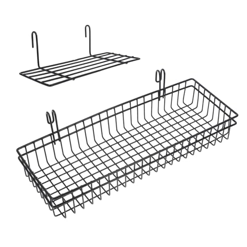 Yardenfun 2 Stück Schwarzer Teiliges Wandkorb aus Robustem Verstellbare Haken Drahtgitter Wandregal für Praktische Aufbewahrung und Ordnung in Küche Büro Schlafzimmer und Bad Yardenfun 2 Stück Schwarzer Teiliges Wandkorb aus Robustem Verstellbare Haken Drahtgitter Wandregal für Praktische Aufbewahrung und Ordnung in Küche Büro Schlafzimmer und Bad von Yardenfun