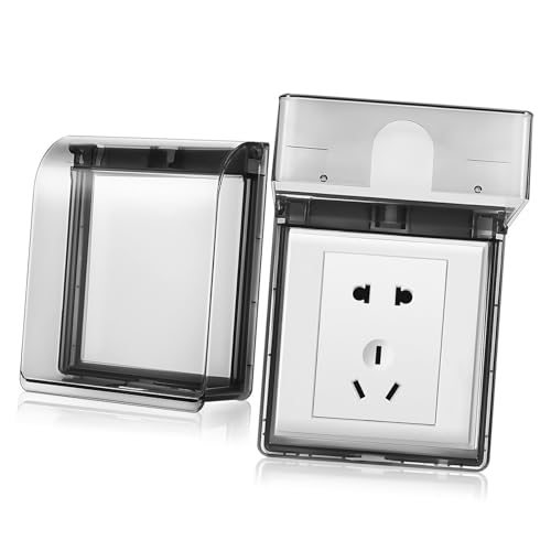 Yardenfun 2 Stück Selbstklebende Steckdosenabdeckung für Badezimmer und Küche Schlagfeste Elektrische Schutzbox Einfache Montage ohne Wandbeschädigung Moderne Transparente Ausführung Yardenfun 2 Stück Selbstklebende Steckdosenabdeckung für Badezimmer und Küche Schlagfeste Elektrische Schutzbox Einfache Montage ohne Wandbeschädigung Moderne Transparente Ausführung von Yardenfun