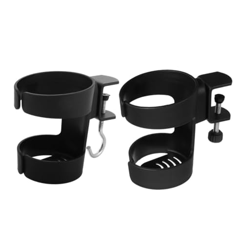 Yardenfun 2 Stück Stabiler Schreibtisch Becherhalter Klemme für Büro und Gaming Langlebiger Kunststoff Rutschfest Vielseitig für Kaffee und Wassergläser Moderner Organizer für Ordentliche von Yardenfun