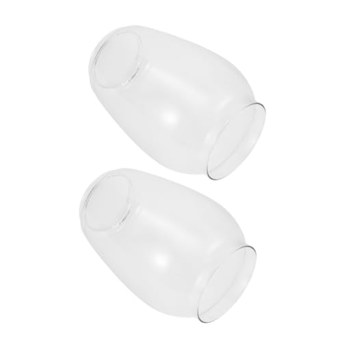 Yardenfun 2 Stück Teiliges Glas lampenschirm Klarer Ersatz für Petroleumlampen Bruchsicherer Kerosinlampenschirm mit Vintage design Installieren für Outdoor camping und Beleuchtung von Yardenfun