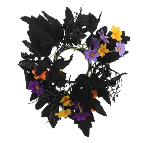 Yardenfun 2 Stück Teiliges Halloween Kerzenringe Künstlicher Blumenkranz Langlebiger Gothic Kerzenhalter Tischdeko für Party Hochzeit Festliche Tischmitte Yardenfun 2 Stück Teiliges Halloween Kerzenringe Künstlicher Blumenkranz Langlebiger Gothic Kerzenhalter Tischdeko für Party Hochzeit Festliche Tischmitte von Yardenfun