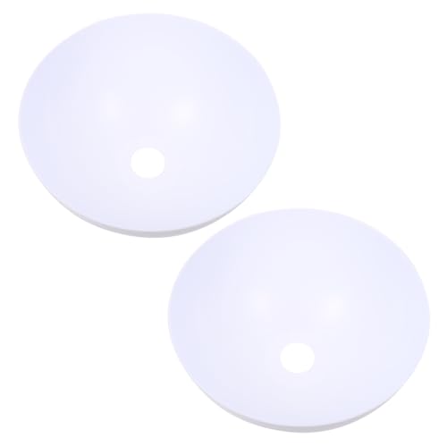 Yardenfun 2 Stück Teiliges Lampenschirm aus Langlebigem Kunststoff Weißer Pilz Lampenschirm mit Mittelloch Vielseitig Einsetzbar für Tischlampen und Pendelleuchten Stilvolle Heimdekoration von Yardenfun