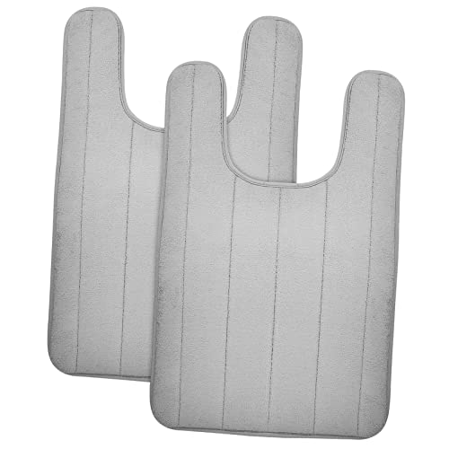 Yardenfun 2 Stück Teiliges U Förmiges Badezimmerteppich rutschfeste Wc Matte mit Hoher Wasseraufnahme Schnelltrocknender Maschinenwaschbarer Badvorleger Passend für Konturierte Toiletten Yardenfun 2 Stück Teiliges U Förmiges Badezimmerteppich rutschfeste Wc Matte mit Hoher Wasseraufnahme Schnelltrocknender Maschinenwaschbarer Badvorleger Passend für Konturierte Toiletten von Yardenfun