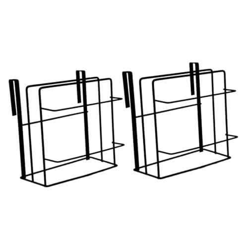 Yardenfun 2 Stück Teiliges ohne Bohren Küchen schrank Organizer Türhängender Handtuch Schneidebrett halter Platzsparendes Schwarzes Aufbewahrungsregal für Kleine Küchenräume von Yardenfun