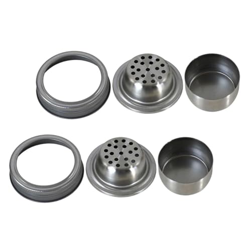 Yardenfun 2 Stück Wiederverwendbare Deckel für Einmachgläser Shaker Aufsätze für Gewürze Mehl und Cocktails Passend für Öffnung Yardenfun 2 Stück Wiederverwendbare Deckel für Einmachgläser Shaker Aufsätze für Gewürze Mehl und Cocktails Passend für Öffnung von Yardenfun