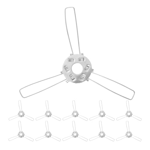 Yardenfun 24 Stück Lampenschirm Adapter mit Federclip Metall Fork Adapter für DIY Pendelleuchten Geeignet für Rattan und Glaslampenschirme Silber von Yardenfun