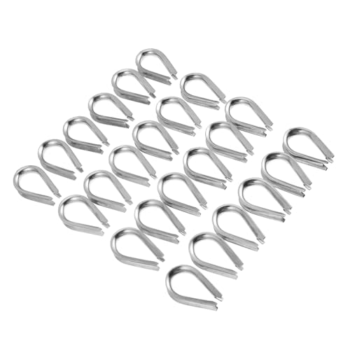 Yardenfun 24 Stück Teiliges Edelstahl Drahtseil Kauschen Rostfrei Korrosionsbeständig Verstärkte Kabelschutzringe für Heavy Duty Rigging und Schifffahrtsanwendungen Yardenfun 24 Stück Teiliges Edelstahl Drahtseil Kauschen Rostfrei Korrosionsbeständig Verstärkte Kabelschutzringe für Heavy Duty Rigging und Schifffahrtsanwendungen von Yardenfun