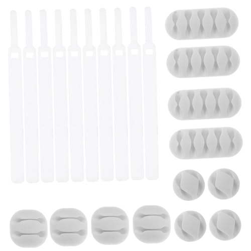 Yardenfun 26 Stück Teiliges Kabelmanagement Set mit Selbstklebenden Kabelclips und Farbigen Kabelbindern Langlebig und Rückstandsfrei für Schreibtisch Büro und Vielseitige Zufällige Farbe von Yardenfun