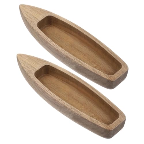 Yardenfun 2stücke Holzboot Dekoration Modell Unfinished Boot Handwerk Natur Holz Boot Fischerboot Modell Für Wohnzimmer Schlafzimmer Büro Schreibtischornament von Yardenfun