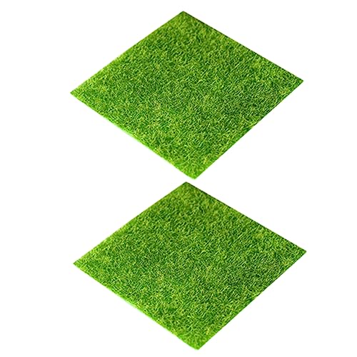 Yardenfun 2Stücke Micro Landschaft Rasenflügel Wetterfeste Simulation Rasenverzierung für Garten und Bastelprojekte Langlebig und Pflegeleicht Natürliche UV von Yardenfun