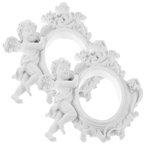 Yardenfun 2 Stücke Winzige Vintage Bilderrahmen Aus Harz Engelstatue Fotohalter Antiker Fotorahmen für Fotos Kunstwerke und Dekoration Yardenfun 2 Stücke Winzige Vintage Bilderrahmen Aus Harz Engelstatue Fotohalter Antiker Fotorahmen für Fotos Kunstwerke und Dekoration von Yardenfun