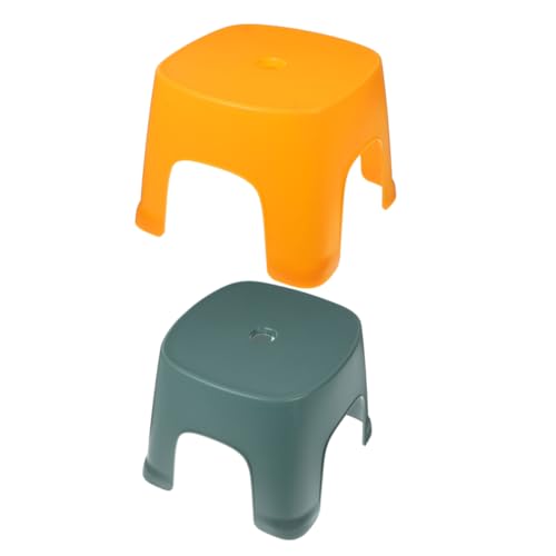Yardenfun 2stücke Fußhocker Aus Kunststoff rutschfest Für Badezimmer Wc-tritthocker Kleiner Hocker Für Junge Mädchen Und Kompaktes Verstauen von Yardenfun