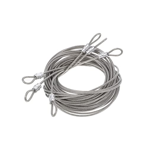 Yardenfun 3 Stück Drahtseil Set Robustes Kabel für Sonnensegel Gartenmöbel und Diy Projekte Wetterfest und Langlebig von Yardenfun