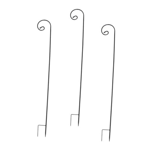 Yardenfun 3 Stück Garteneisen stäbe Hohe Rostfreie Bodenstecker mit Gebogenem Haken zur Pflanzenaufhängung und Vogelfutterspender ständer für Terrasse Garten und Hochzeitsdeko Schwarz Yardenfun 3 Stück Garteneisen stäbe Hohe Rostfreie Bodenstecker mit Gebogenem Haken zur Pflanzenaufhängung und Vogelfutterspender ständer für Terrasse Garten und Hochzeitsdeko Schwarz von Yardenfun