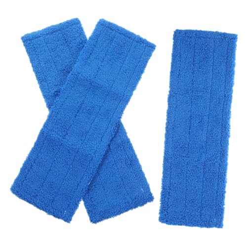 Yardenfun 3 Stück Korallfleece Mop Ersatzpads Wiederverwendbare Reinigungspads für Bodenwischer Hohe Wasseraufnahme Schnelltrocknend Passend für Glatte Hartböden Wie Holz Fliesen Marmor von Yardenfun