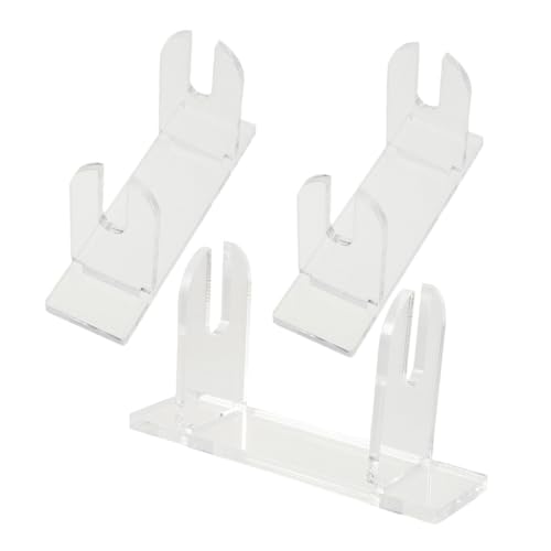 Yardenfun 3 Stück Teiliges Acryl Fächer Display Klare Transparente Fächerhalter Basis Stabile Standfuß für Tischdekoration Fächerhalterung für Zuhause von Yardenfun