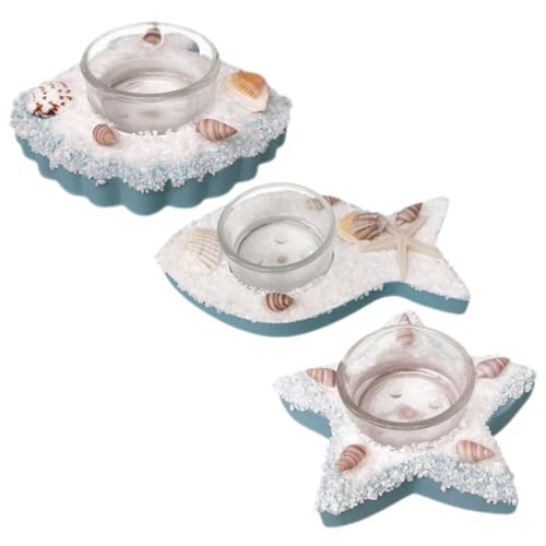 Yardenfun 3 Stück Teiliges Mediterraner Kerzenhalter aus Langlebigem Harz Kreative Fisch Muschel und Seestern Formen Dekorativer Teelichthalter für Romantische Tischdekoration Vielseitig Yardenfun 3 Stück Teiliges Mediterraner Kerzenhalter aus Langlebigem Harz Kreative Fisch Muschel und Seestern Formen Dekorativer Teelichthalter für Romantische Tischdekoration Vielseitig von Yardenfun