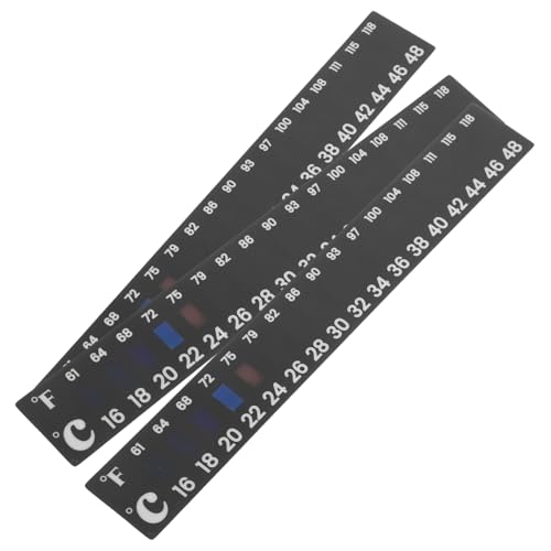 Yardenfun 3 Stück Temperaturstreifen für Fermentation Selbstklebendes Thermometer für Brauen Temperaturaufkleber für Gärbehälter von Yardenfun