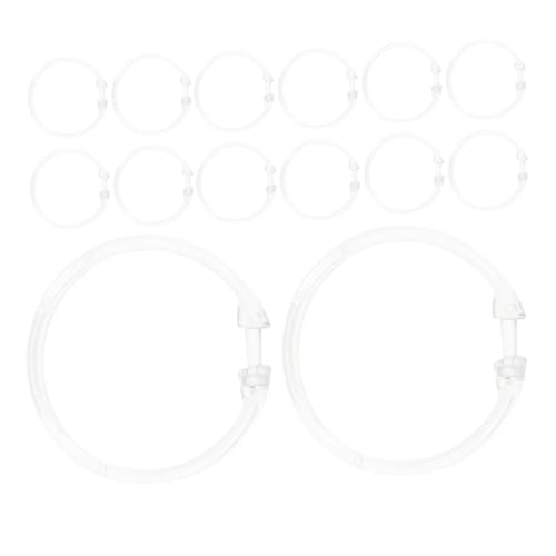 Yardenfun 30 Stück Duschvorhangringe Transparent Runde Duschvorhang Haken für Einfache Installation Langlebig und Schonend für Vorhänge für Badezimmer und Badewanne von Yardenfun