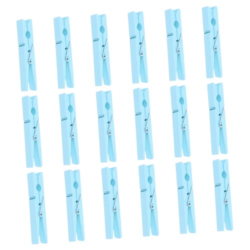 Yardenfun 30 Stück Teiliges Holzwäscheklammern Himmelblau mit Metallfeder Leichte Praktische Wäscheklammern zum Fixieren von Kleidung und Bettwäsche bei Wind für Wäscheleine und von Yardenfun
