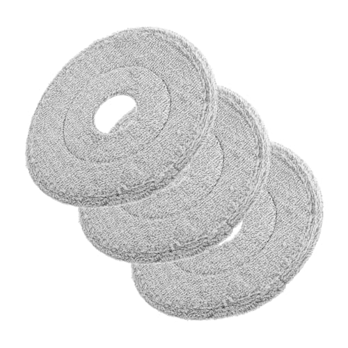 Yardenfun 3Stücke Waschbare Baumwollmop Ersatzköpfe Runde Wischmopp Köpfe für Effektive Bodenreinigung Kompatibel mit Verschiedenen Oberflächen Wie Hartholz Fliesen Linoleum von Yardenfun