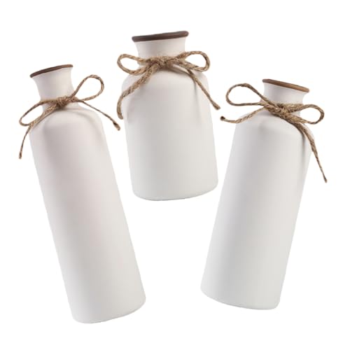 Yardenfun 3stücke Keramikvase Für Trockenblumen Kleine Weiße Vasen Aus Keramik Moderne Vasen Für Inneneinrichtung Für Blume Für Wohnzimmer Und Küche Yardenfun 3stücke Keramikvase Für Trockenblumen Kleine Weiße Vasen Aus Keramik Moderne Vasen Für Inneneinrichtung Für Blume Für Wohnzimmer Und Küche von Yardenfun