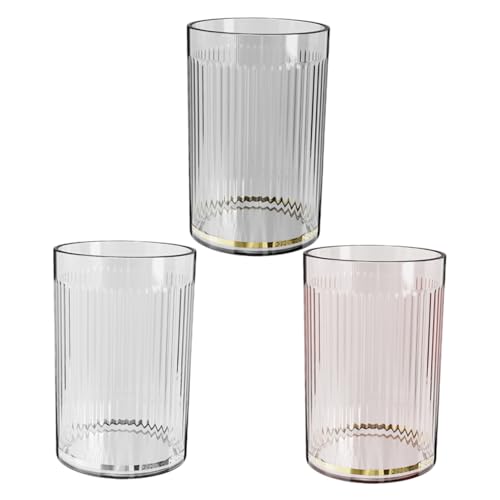 Yardenfun 3stücke Wiederverwendbare Zahnbürstenbecher Tragbare Runde Mundspülbecher Für Badezimmer Auslaufsicher Für Zahnhygiene Und Vielseitige Verwendung von Yardenfun