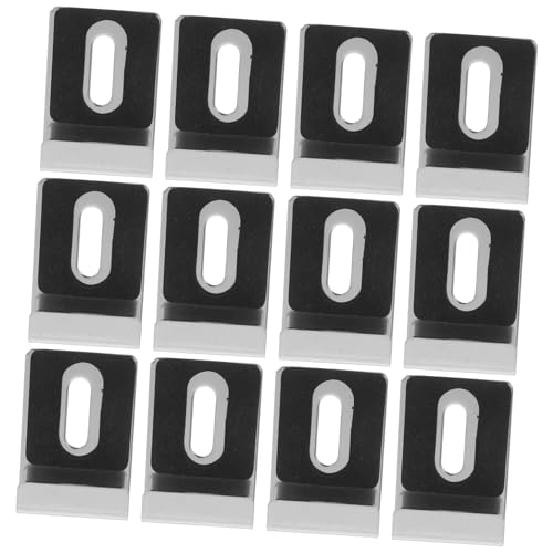 Yardenfun 4 Satz Teiliges Edelstahl Quadratisch Robuste Wandmontageclips für Glas Badezimmerspiegel Schwere Glasbefestigung Modernes Design für Rahmenlose Spiegel Einfache Installation von Yardenfun