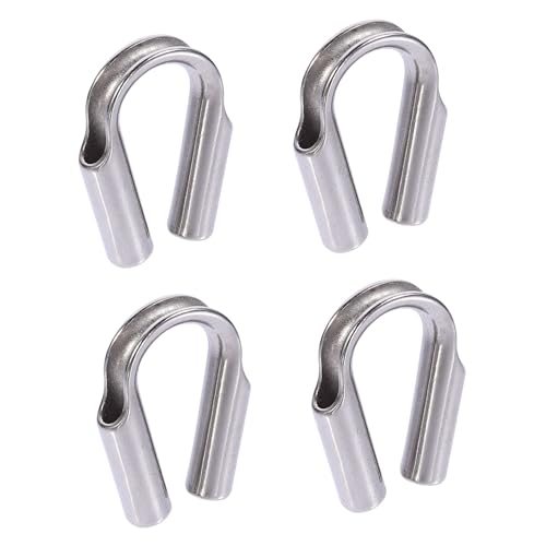 Yardenfun 4 Stück Edelstahl Kabelkausche Heavy Duty Drahtseil Ösen mit Robuster Bauweise Verschleißfest Wetterbeständig zur Sicheren Kabelbefestigung und Verstärkten Verbindung Yardenfun 4 Stück Edelstahl Kabelkausche Heavy Duty Drahtseil Ösen mit Robuster Bauweise Verschleißfest Wetterbeständig zur Sicheren Kabelbefestigung und Verstärkten Verbindung von Yardenfun