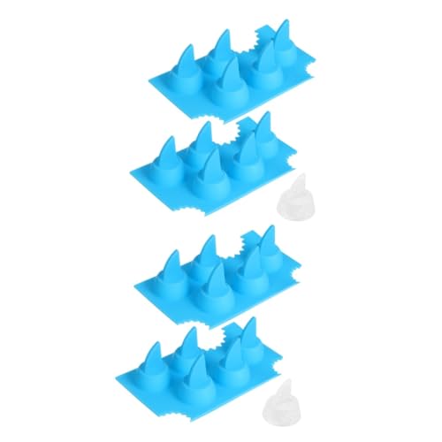 Yardenfun 4stücke Haifischflossen-eiswürfelform Aus Lebensmittelechtem Silikon Backwerkzeuge Für Hai-themenpartys Für Eiswürfel Schokolade Und Mehr von Yardenfun