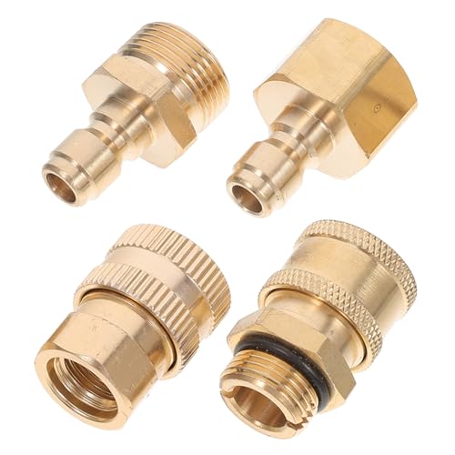 Yardenfun 4 Stück Hochdruckreiniger Adapter Doppelte Männliche Schnellkupplung Kompatibel Langlebig und Wiederverwendbar für Effiziente Schlauchverbindung bei Hochdruckreinigern Yardenfun 4 Stück Hochdruckreiniger Adapter Doppelte Männliche Schnellkupplung Kompatibel Langlebig und Wiederverwendbar für Effiziente Schlauchverbindung bei Hochdruckreinigern von Yardenfun