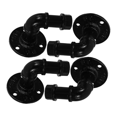 Yardenfun 4 Stück Industrielle Wandhaken Vintage Eisen Garderobenhaken Mehrzweck Kleiderhaken Robust Rustikaler Stil für Kleidung Hüte Taschen Einfache Montage Vielseitig Nutzbar von Yardenfun