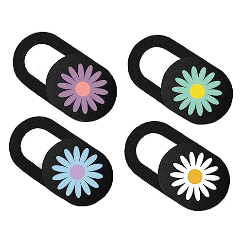Yardenfun 4stücke Kameraabdeckung Für Laptop Mit Blumenmuster Ultradünner Sichtschutz Schiebeabdeckung Für Webcam-Schutz Abs-Kunststoff Für Laptop Und Tablet von Yardenfun