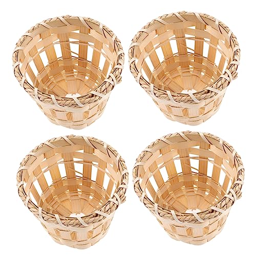 Yardenfun 4 Stücke Lampenschirm Trommel Lampe Abdeckung Handgewebt Natürliches Material für Deckenlampen Boho Stil Innenbeleuchtung von Yardenfun