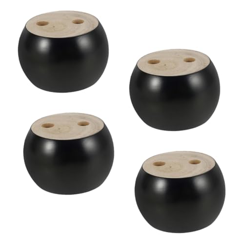 Yardenfun 4 Stück Massive Holz Möbelbeine Rund Stabile Sofabeine mit Hoher Tragkraft Möbelstützfüße für Sofa Schrank Couchtisch Tv Schrank Erhöhte Möbelfüße für Einfache Reinigung unter von Yardenfun