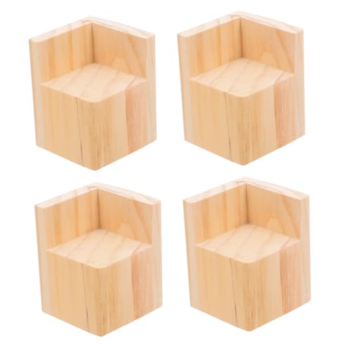 Yardenfun 4 Stück Möbelbeine Erhöher Holz Quadratische Tischbeine Sofa und Stuhlbeine Robuste Möbelstützen für Schreibtische und Tische Elegantes Design von Yardenfun