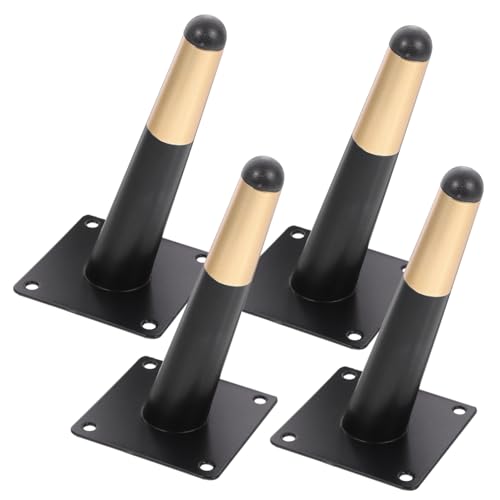 Yardenfun 4 Stück Möbelbeine Metall Schrägfuß für DIY Möbelprojekte Stabil und Modern für Couchtische Nachttische und Schränke Schwarz Gold Yardenfun 4 Stück Möbelbeine Metall Schrägfuß für DIY Möbelprojekte Stabil und Modern für Couchtische Nachttische und Schränke Schwarz Gold von Yardenfun