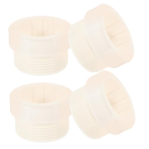 Yardenfun 4 Stück Poolschirm Gewindeadapter Außendurchmesser Robuster Schirmhülsen-Adapter Weiß für Pool Terrasse und Strand mit Vielseitiger Passform von Yardenfun